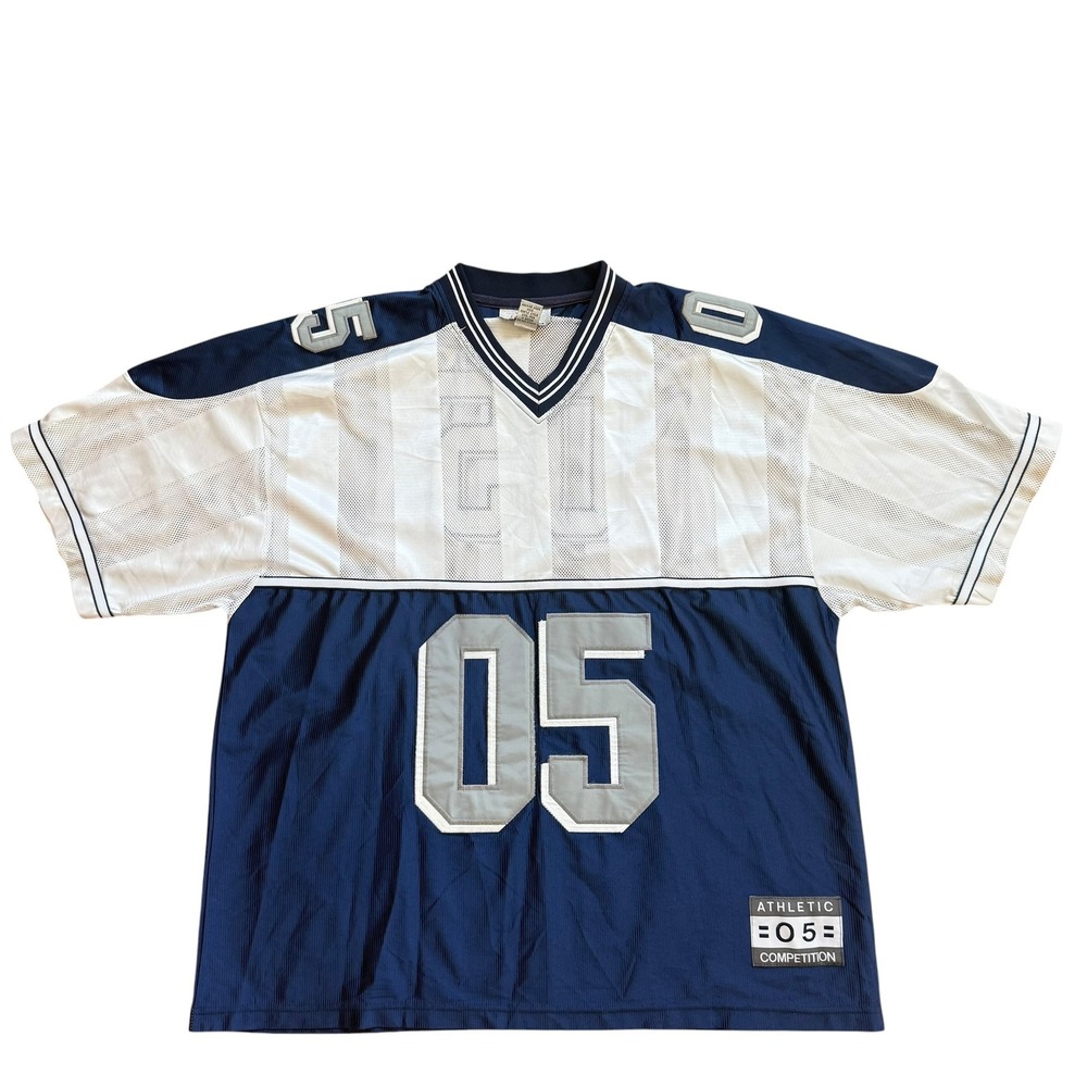 Vintage JOCO Mens 05 Athletic Jersey Navy Blue White Mesh Streetwear Large